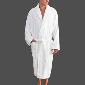 5-Star Hotel Luxury Spa Collection Herringbone Weave Turkish Cotton Bathrobe S/M